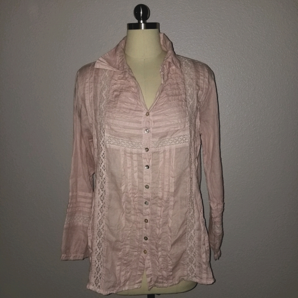 JP&Mattie Fabiola Blush Pink Shirt Top